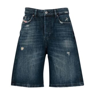 Diesel De-Sire Short - Dames - Denim shorts - Blauw - W29 - Katoen - Korte Broeken