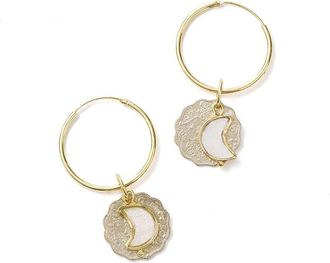 Matr Boomie Sikka Coin Dangle Hoop Earrings in Gold at Nordstrom