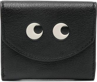 Anya Hindmarch Eyes Mini Trifold Portemonnee - Dames - Portefeuilles - Zwart - ONE Size - Leer - Accessoires