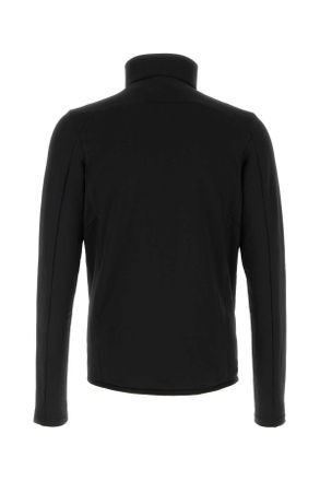Prada Mens Stretch Pile Sweatshirt Black Polyester Elastane Sweater