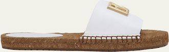 Dolce & Gabbana DG Medallion Napa Espadrille Sandals