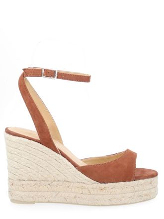 Castaner Brown Ankle-strap Wedges