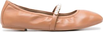 Stuart Weitzman Goldie ballerina shoes - women - Leather - 36,5 - Brown