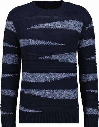 Ragman Rundhalspullover RAGMAN, Herren, Gr. 54, blau (marineblau), 100% Baumwolle, ohne Ausschnitt, Pullover Rundhalspullover