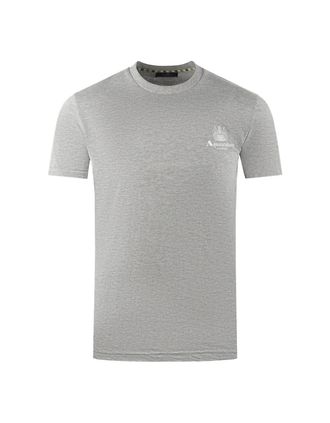 Aquascutum Mens Aquascutum London Aldis Brand Logo On Chest Grey T-Shirt - Size: 44