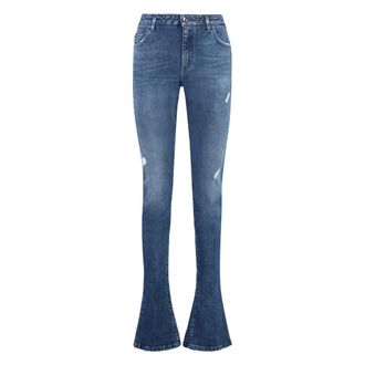 Dolce & Gabbana Flare Jeans, female, Blue, XS, Skinny Jeans with Metal Details