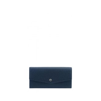 Pourchet Accessoires, Dames, Blauw, ONE Size, Leer, Grote Portemonnee