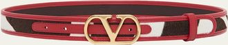 Valentino Garavani VLogo Signature Calf Hair Leather Belt