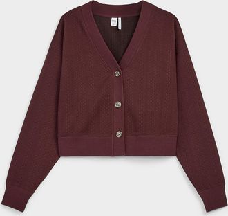 Twik Womens Small cables V-neck cardigan