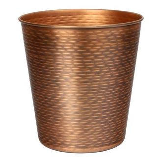 Happimess Remi Modern Classic Textured Steel 2-Gallon Wastebasket in Antique Copper at Nordstrom