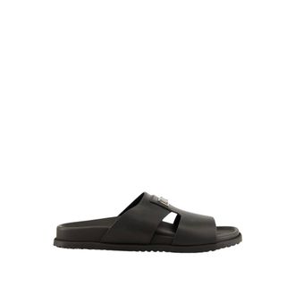 Dolce & Gabbana Schoenen, Heren, Zwart, 39 EU, Katoen, Kalfsleren Sandaal