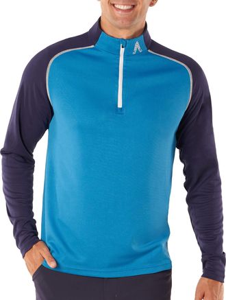 Royal & Awesome Blue Navy Mens Golf 1/4 Zip Top, Quarter Zip Jumper, Golf Jumpers, Tops for Men, XX-Large