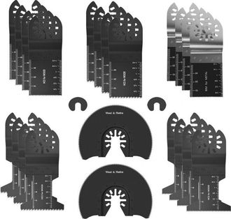 OEM Juego De 24 Hojas De Sierra Oscilantes Universales, Accesorios De Liberaci&oacute;n R&aacute;pida Compatibles Con Fein Multimaster, Bosch, Dewalt, Dremel, Ryobi, Ma