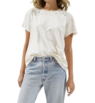 LnA Rocker Tee In Off White
