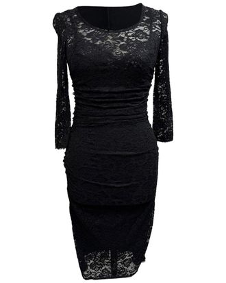 Dolce & Gabbana Lace-Detailed Fitted Midi Dress, Size Eu 36 (Authentic Pre- Loved)
