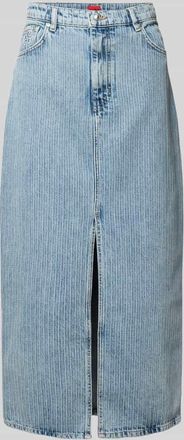 HUGO BOSS Figurbetonter Jeansrock aus reiner Baumwolle Modell GATJE in Hellblau, Gr&ouml;&szlig;e XL