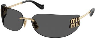 Miu Miu MUA51S 5AK5S0 Womens Sunglasses Gold Size 75