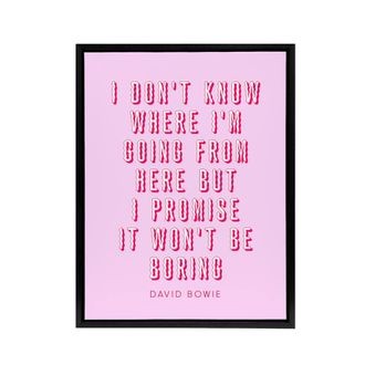 Artery8 Dont Know Where Im Going Modern Pink Quote Framed Canvas Wall Art | Size: W24 x H32