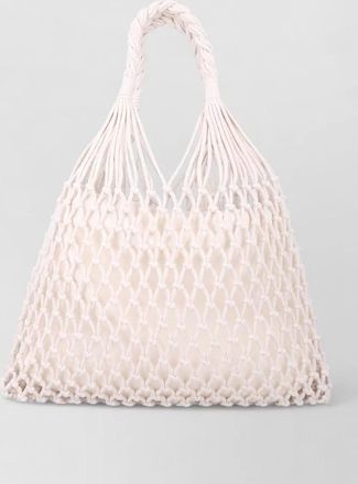 Frankie Shop cotton macrame tote bag