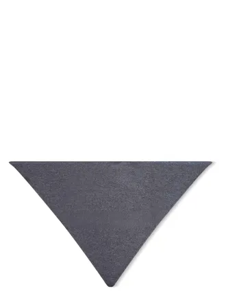 Brunello Cucinelli Womens Scarf Cashmere With Monili - Lead Grey Scarfs