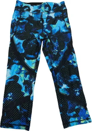 Calvin Klein Womens Quick Dry Performance Leggings In Blue