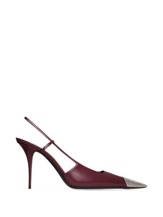 Saint Laurent Jeanne leren slingback-pumps