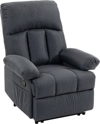 HOMCOM Sill&oacute;n masaje reclinable 85x93x103 cm gris oscuro