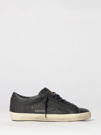 Golden Goose Super-Star Cow Leather Sneakers with Distressed Finish