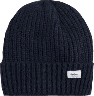 Pepe Jeans London Accessoires, Dames, Blauw, ONE Size, Polyester, Beanie