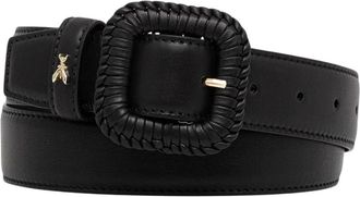 Patrizia Pepe Accessoires, Dames, Zwart, M, Leer, Smal leren riem