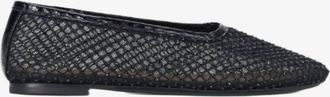 Staud Womens Alba Flat Shoes In Black Crystal