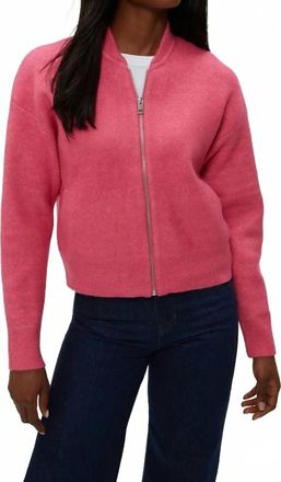 Michael Stars Lidia Cropped Bomber Jacket In Taffy