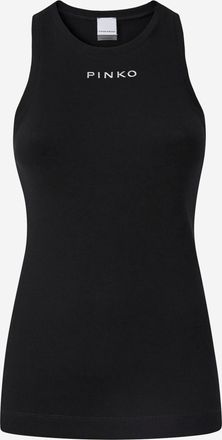 Pinko Ribbed Knit Tank Top With Logo