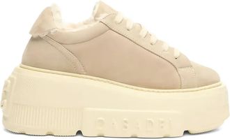 Casadei Alpsenales Nexus platform shearling sneakers - Neutrals