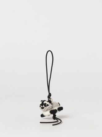 Loewe Portachiavi Raccoon in lana crochet e pelle di vitello a forma di animale