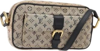 Louis Vuitton Tweedehands Canvas Louis Vuitton tassen - Dames - Vintage Schoudertas - Blauw - ONE Size - Leer - Vintage