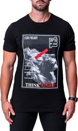 Maceoo Think Stretch Cotton Graphic Tee in Black at Nordstrom, Size 3