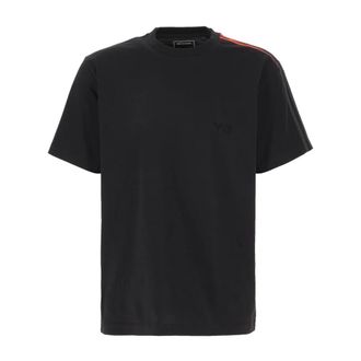 Yohji Yamamoto Gradient-Stripe Logo-Print T-Shirt - male - Y-3 - T-Shirts - Black - M - Tops