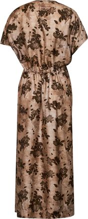 Uma Wang Womens Maxi Dress Moulay Acre Beige Viscose