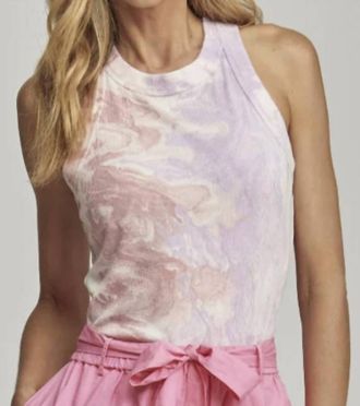 Sundays Washed Turner Tank In Lavender Marble