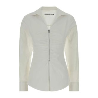 Alexander Wang Alexander Wang, Shirts, female, White, Size: 3XS Stretch Poplin Shirt