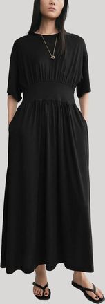 Toteme Womens Cotton Silk Tee Dress In Black