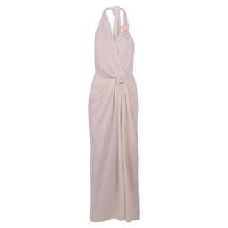 Baobab Baobab Collection, Maxi Dresses, female, Beige, Size: L Giorgia Draped Satin-Jersey Maxi Dress