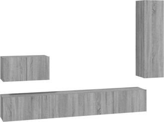 vidaXL Vidaxl - 4 Piece tv Cabinet Set Grey Sonoma Engineered Wood