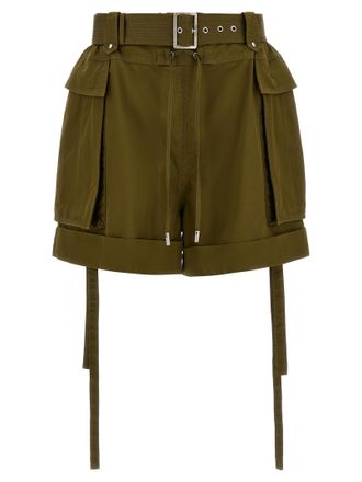 Alexander McQueen Bicolor Cotton Bermuda Womens Shorts