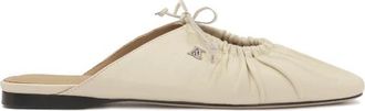 Kazar Cr&egrave;me slides met vastgebonden bovenkant - Dames - Slip ons - Beige - 37 EU - Leer - Schoenen