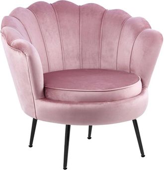 OEM Sill&oacute;n De Terciopelo Rosa Con Brazos, Grande, Moderno, Para Oficina