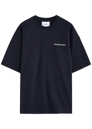 Mki Miyuki Zoku Logo-print Cotton T-shirt - Navy - Xxl