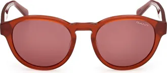 GANT Round Sunglasses in Shiny Orange /Roviex at Nordstrom Rack