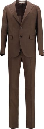 Tagliatore Brown Single Breasted Suit